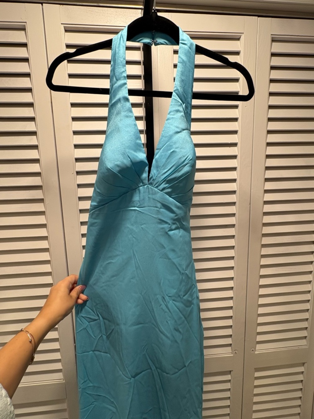 Sleeveless Light Blue Prom Dress with Sweetheart Neckline
